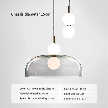 DecorBites™ Glass Ball Pendant Light for Duplex Stairwells, Living Room, Bedroom, and Staircase Decor