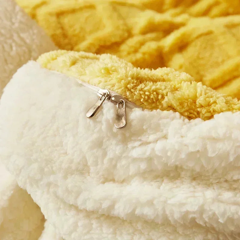 Decorbites™ Kuschelige Kaschmir-Decke-Duvet-Cover - Weiche Warme Fleece-Bettwäsche für Betten