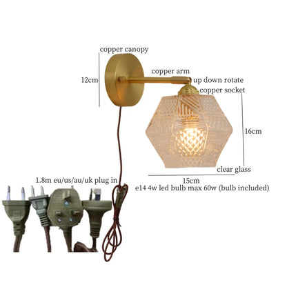 Decorbites™ Bell Glass LED Wandlampe für Wohnzimmer, Badezimmer, Treppenbeleuchtung – Japanischer Vintage-Stil