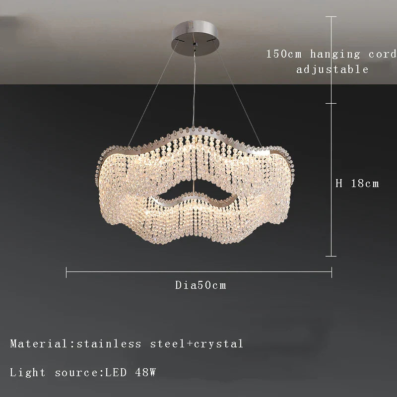 Decorbites™ Kristallperlen-Kronleuchter LED-Lichter für modernes luxuriöses Wohnraumausstattung & Schlafzimmer