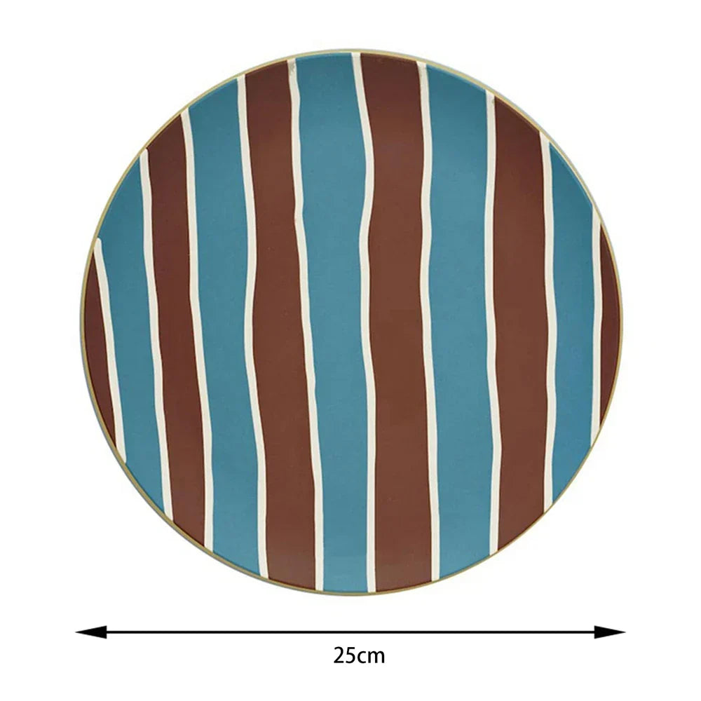 Decorbites™ Koreanischer Stil Rundes Essensgeschirr aus Bambusfaser für Desserts, Früchte und Kuchen