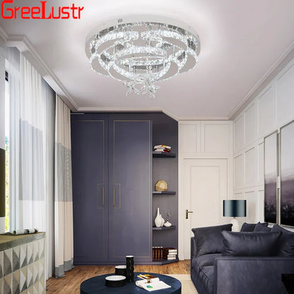 Decorbites™ Kristall-Regentropfen-Blumen-Fernbedienungs-LED-Kronleuchter-Deckenleuchte für das Wohnzimmer