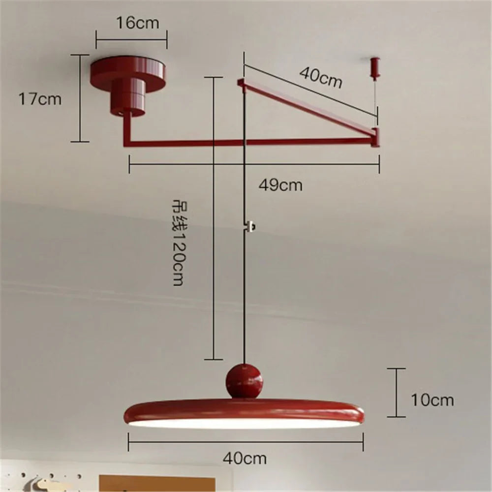 Decorbites™ Sahne-Eisen-Kunst-Lüster LED-Hängeleuchte für Schlafzimmer und Wohnzimmer