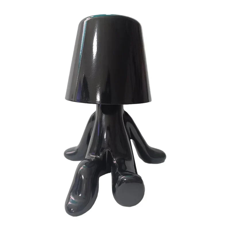 Decorbites™ Kleiner Goldener Mann Tischlampe – Kunst-Dekor-Nachtlicht für Wohnzimmer und Kinderzimmer