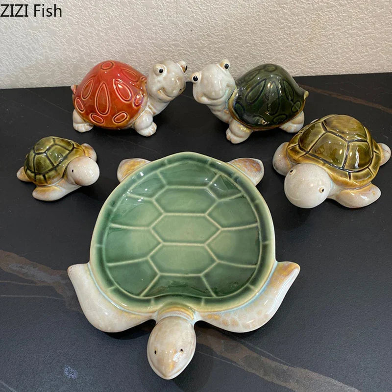 Decorbites™ Süße Schildkröten-Statue-Tablett Schreibtisch-Dekoration Raum-Dekor Kreative Skulptur