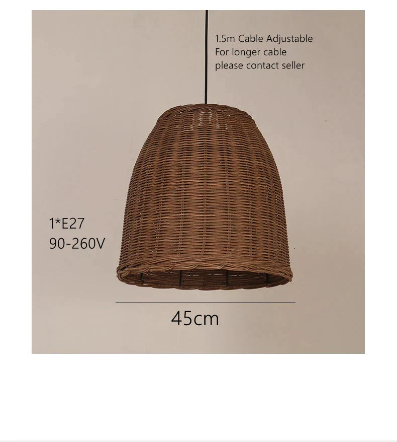 Decorbites™ Handgefertigte Rattan-Küstenresort-Hängeleuchte - Wabi-Sabi-Lebensstil