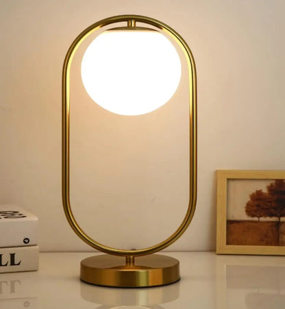 DecorBites™ Glass Ball LED Table Lamp for Stylish Bedroom Decor