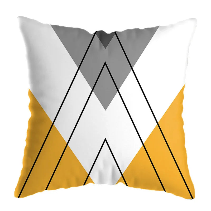 Decorbites™ Geometrisches Hirsch-Print Kissenbezug 45x45 cm - Gelb Hausteppich-Dekoration