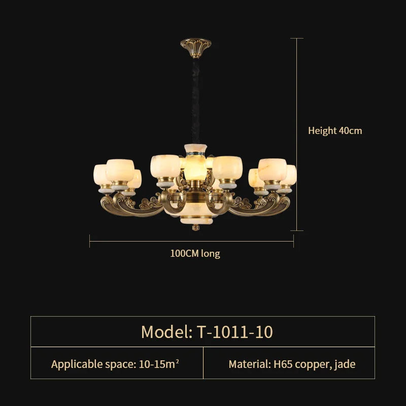 Decorbites™ Jade-Leuchter: Stilvolle chinesische Zen-Wohnzimmerlampe für Duplex-Gebäude von Guangdong Zhongshan