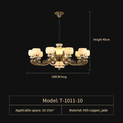 Decorbites™ Jade-Leuchter: Stilvolle chinesische Zen-Wohnzimmerlampe für Duplex-Gebäude von Guangdong Zhongshan
