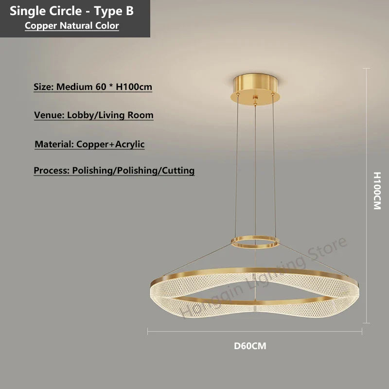 Decorbites™ Acryl Wohnzimmer Kronleuchter Pendellampe LED Hängelampe