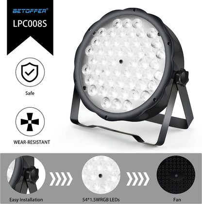Decorbites™ Große Bär RGB LED Par-Lichter - Set aus 4 Disco-Bühnen-DJ-Partybeleuchtungen