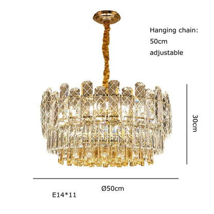 Decorbites™ Gold-Luster-Kronleuchter LED-Kristallleuchte – Postmoderne Luxus-Hängeleuchte