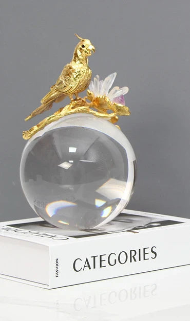 Decorbites™ Goldener Vogel Messingskulptur Moderne Wohnraumausstattung Kunstwerk Statue