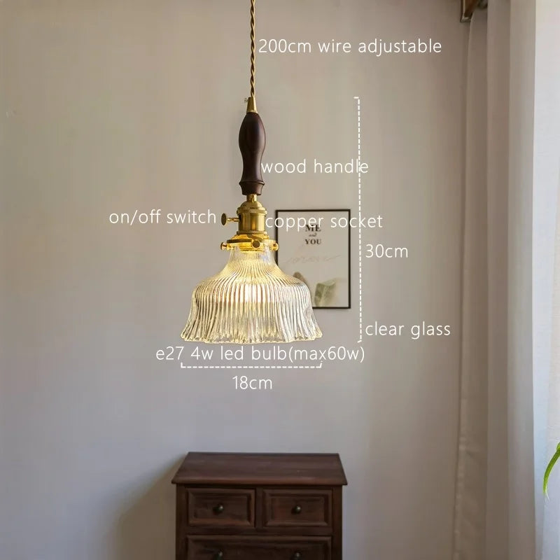 Decorbites™ Japanischer Stil Grüne Glas LED Hängelampe für die Wohnraumausstattung