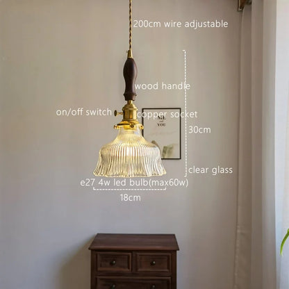 Decorbites™ Japanischer Stil Grüne Glas LED Hängelampe für die Wohnraumausstattung