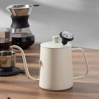 DecorBites™ Glass Coffee Maker Pot Barista Kettle Stainless Steel Strainer Pitcher
