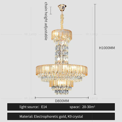 Decorbites™ Kristall-Leuchter: Postmoderne Mehrschicht-Luxus für Wohnzimmer, Hotel-Lobby und Villa