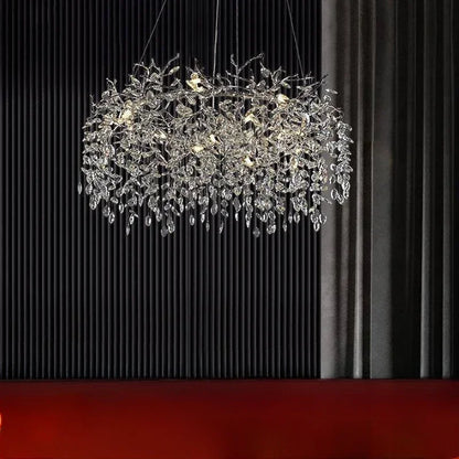Decorbites™ Golden Crystal Tree Deckenleuchter, Luxuriöse Aluminium-Kunstarmatur