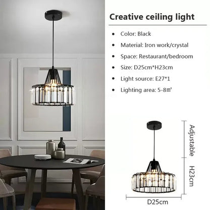 Decorbites™ Kristall-LED-Hängeleuchte: Retro-Gold-Lampenschirm für Wohnzimmer, Schlafzimmer, Esszimmer