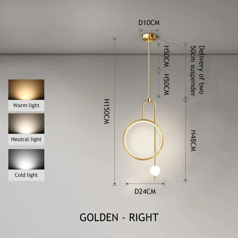 Gold Black Glass Chandelier With LED Illumination