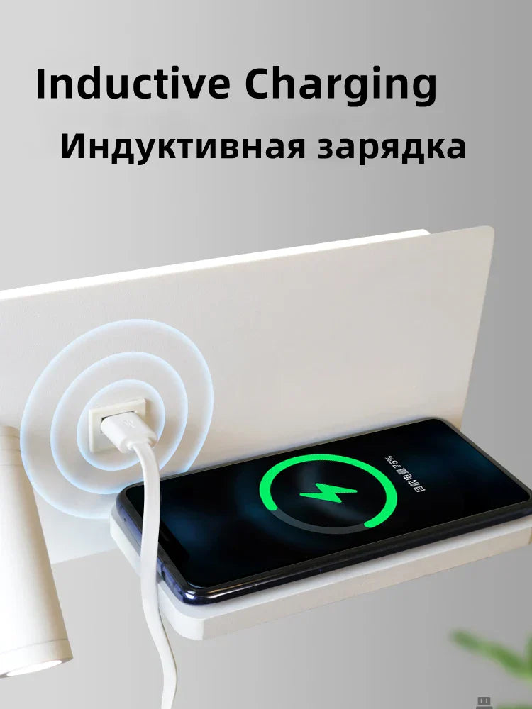 DecorBites™ LED Wall Light with USB Phone Charging - Modern Multipurpose Home Decor