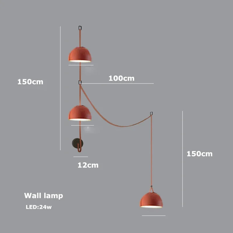 DecorBites™ LED Belt Chandelier Pendant Light for Dimmable Indoor Lighting in Living Room