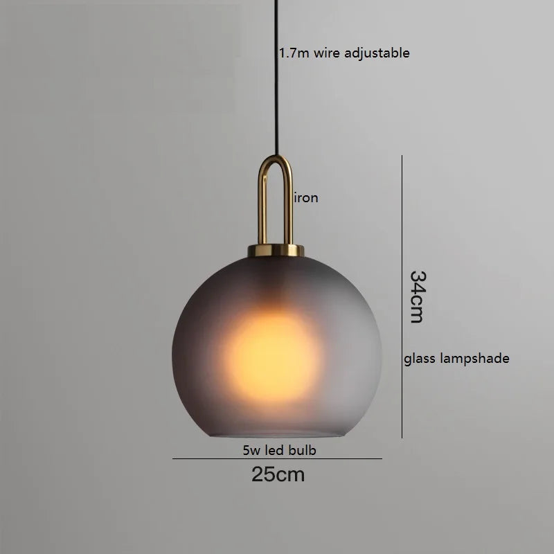 DecorBites™ Glass Ball LED Pendant Light - Modern Hanging Lights for Home, Restaurant, Cafe