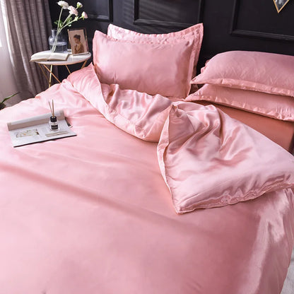 Decorbites™ Ice Rayon Satin Bettwäsche-Set: Kühlend, weich, sommerlicher Komfort für Einzel- bis Doppelbett
