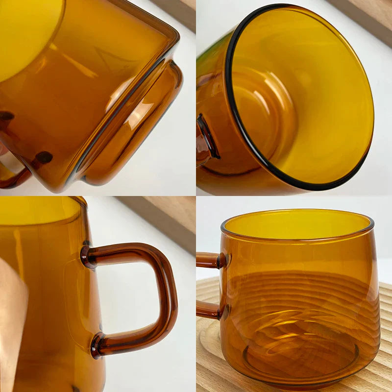 Decorbites™ Glas-Kaffeetasse Tumbler | Bunte hitzebeständige Teetasse Saftbecher