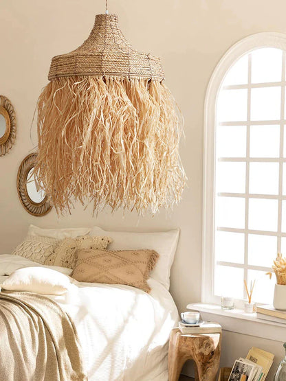 Decorbites™ Handgewebte Pendellampen aus Rattan-Gras - Einfaches natürliches Design im Wabi-Sabi-Stil