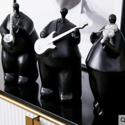 Decorbites™-Menschliche Figur-Skulptur Musikinstrument Band-Charakter Heimdekoration