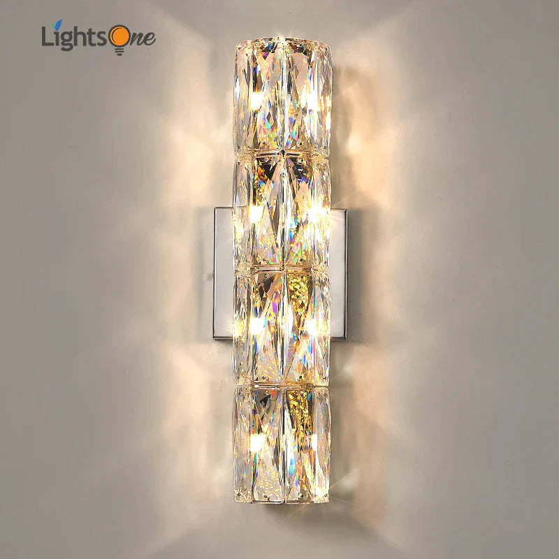 DecorBites™ Crystal Deluxe Wall Sconce for Living Room Bedroom Bedside Villa - Luxury Light