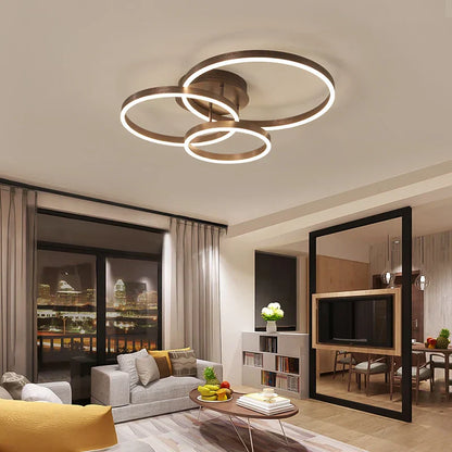 Decorbites™ Goldene LED-Deckenleuchte mit Acryl-Lampenschirm für kreative Wohnzimmerarmaturen