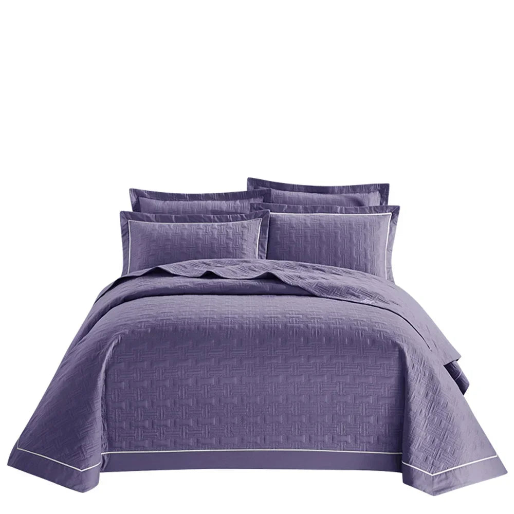 Decorbites™ Baumwoll-Tagesdecke-Bettüberwurf-Set mit dicker Steppung für luxuriöse Bettwäsche