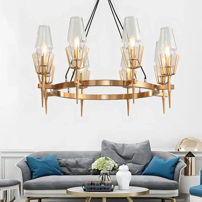 Decorbites™ Gold-Lustre-Glasleuchter: Moderner Luxus-Hängeleuchter für Wohnzimmer, Esszimmer, Schlafzimmer