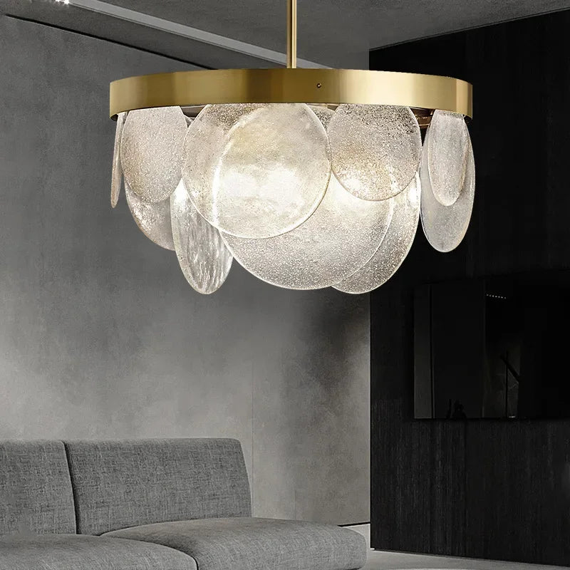 DecorBites™ LED Bubble Glass Ceiling Chandelier Light Fixture for Dining Kitchen Bedroom