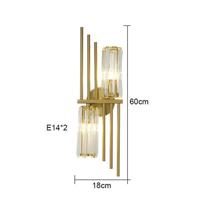 DecorBites™ Crystal Wall Lamp: Luxury LED Indoor Lighting for Bedroom & Living Room