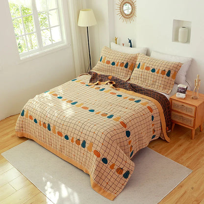 DecorBites™ Cotton Gauze Towel Blanket - Double Sided Yarn-Dyed Jacquard for Adult and Children