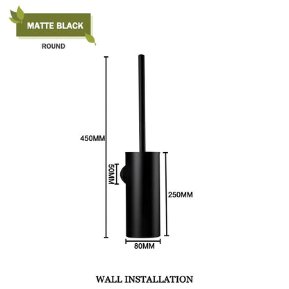 DecorBites™ Gold Toilet Brush Set with Wall Mount Holder