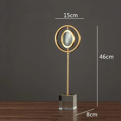 Decorbites™ Goldene Metall-Augen-Lupe mit Kristallglas-Basis - Moderne Heimdekoration