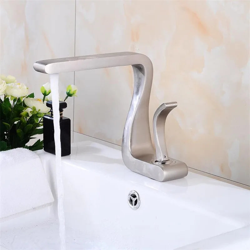 Gold White Brass Faucet