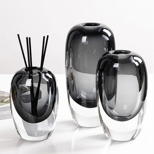 DecorBites™ Crystal Glass Flower Terrarium Vase: Home Decoration & Floral Accessory