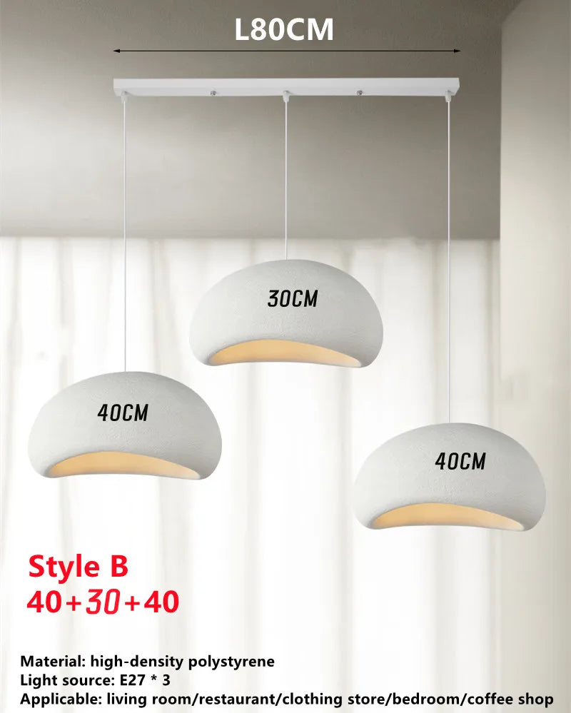 Decorbites™ Handgefertigte Wabi-Sabi-Hängeleuchte LED-Pendellampe für nordisches Restaurant-Insel
