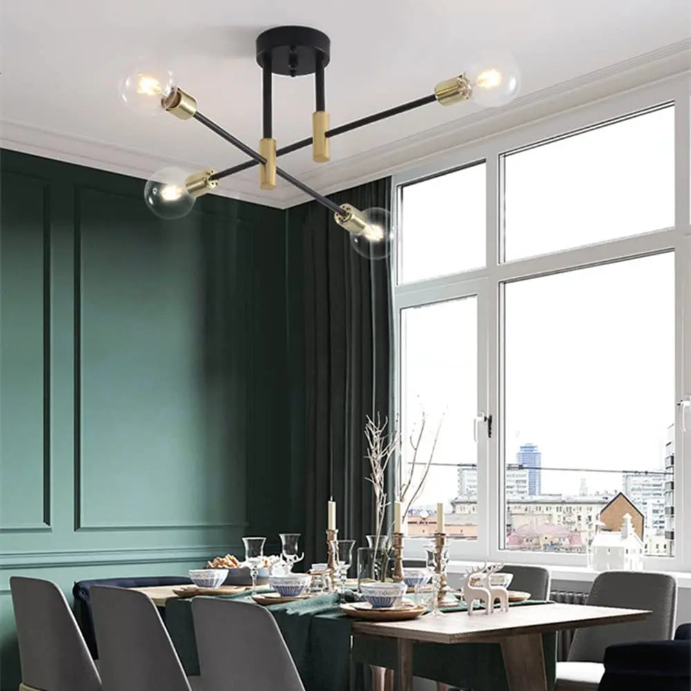 Decorbites™ Schmiedeeisernes Kronleuchter LED-Deckenleuchte Modernes Vintage-Dekor-Beleuchtung