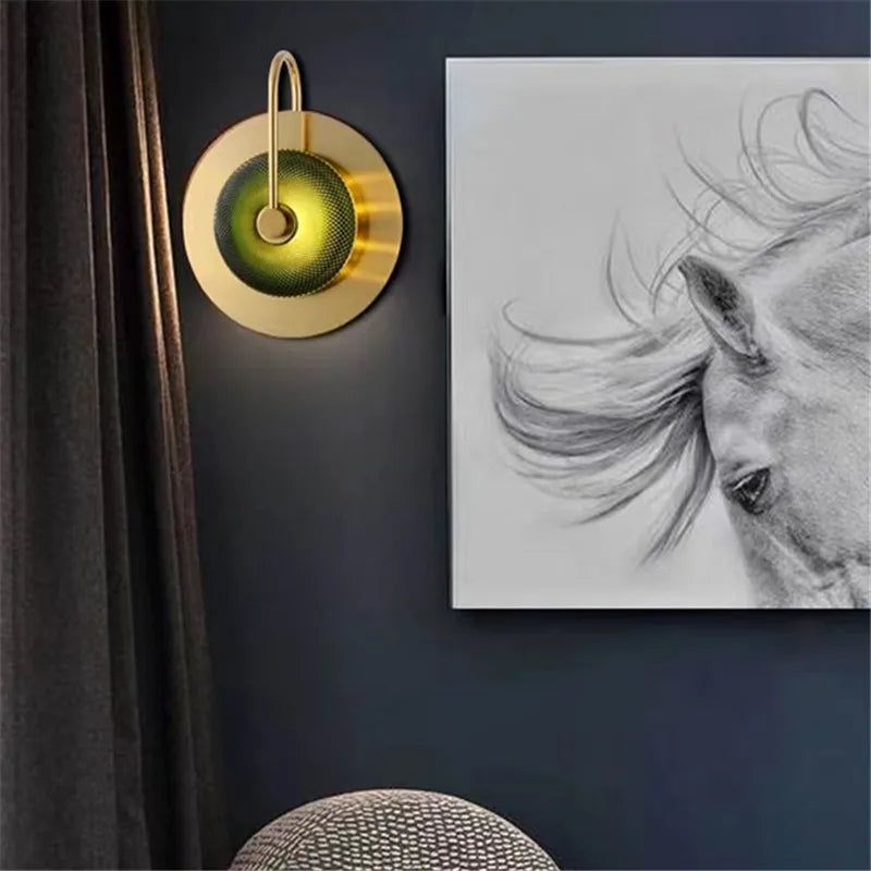 Decorbites™ Glas LED Metall Wandkunst Lampe | Nordisch Minimalistisches & Vintage Dekor für das Wohnzimmer