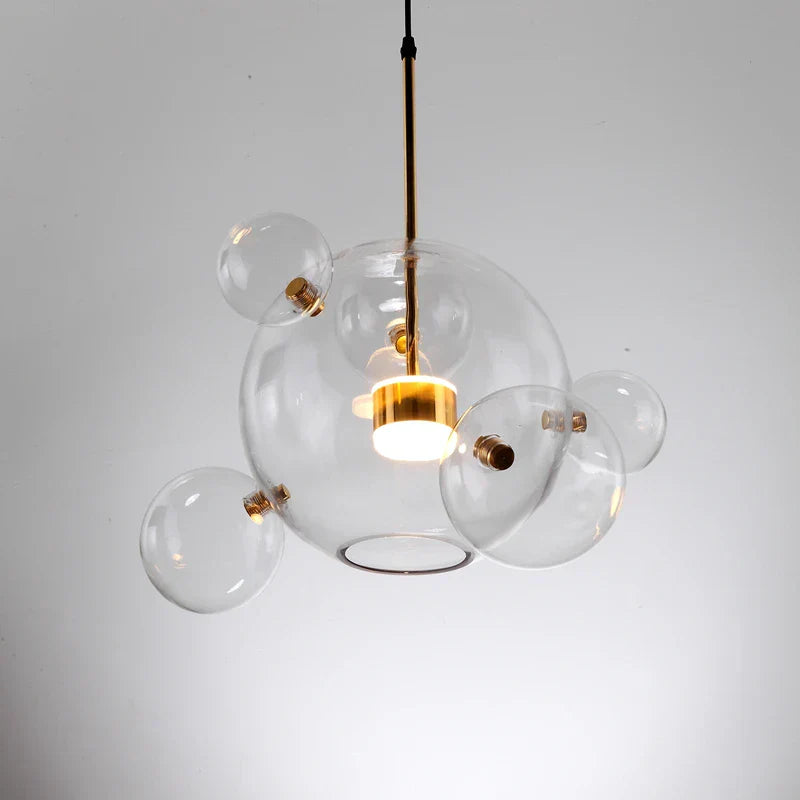 DecorBites™ Glass Bubble Ball LED Chandelier Mickey Light for Restaurant, Bar, and Store