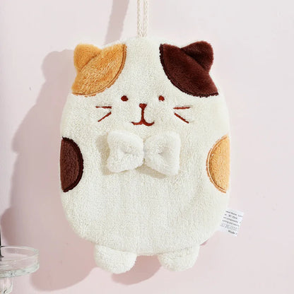 Decorbites™ Süßes Katzen-Handtuch: Dickes, schnell trocknendes Küchen- und Badezimmer-Frotteehandtuch