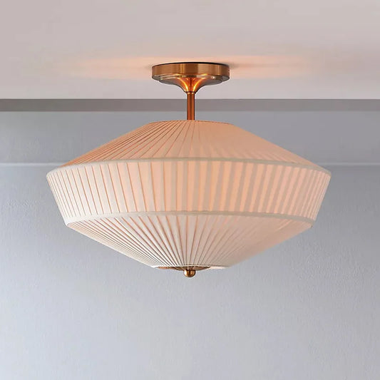 Decorbites™ Französischer Stil Stoff Faltenplafondlampe Vintage Dekorative Beleuchtung