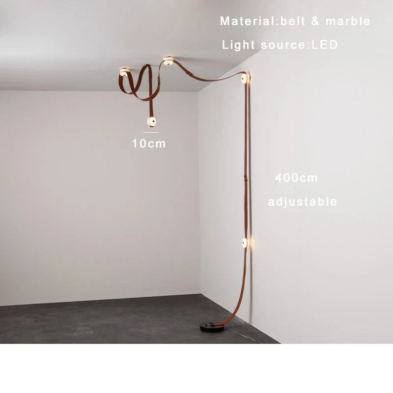DecorBites™ Leather Marble Ceiling Pendant Lights - Adjustable Hanging Lamp for Dining Room & Bedroom
